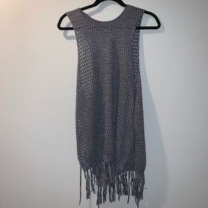 L Space Fringe beach cover up